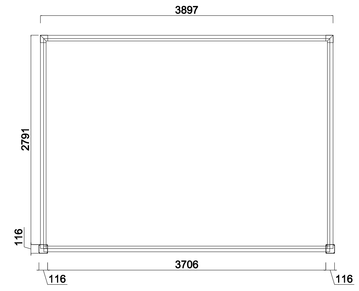 Bioklimatická pergola, hliníková 3 x 4 m, montovaná o stenu