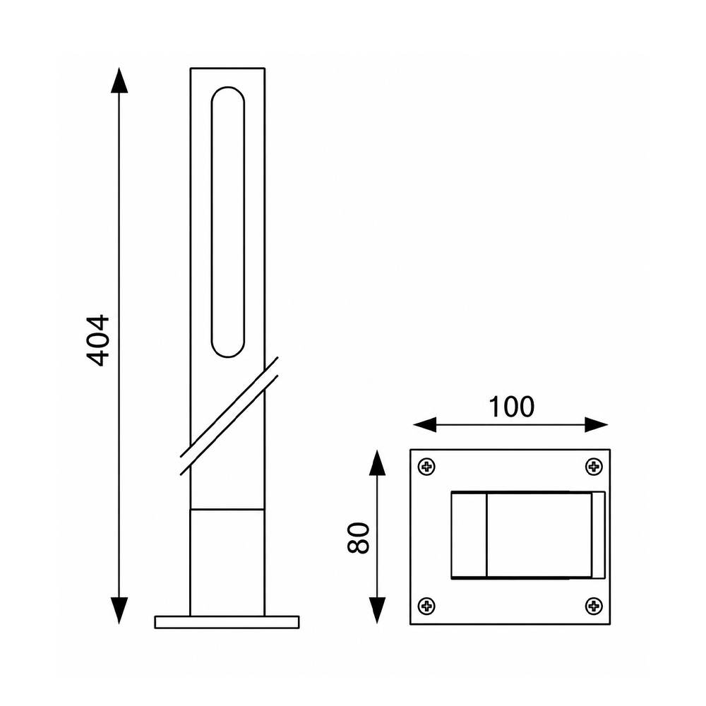 Vonkajšie LED osvetlenie STIK S DOWN, RAL 7016, H = 404 mm