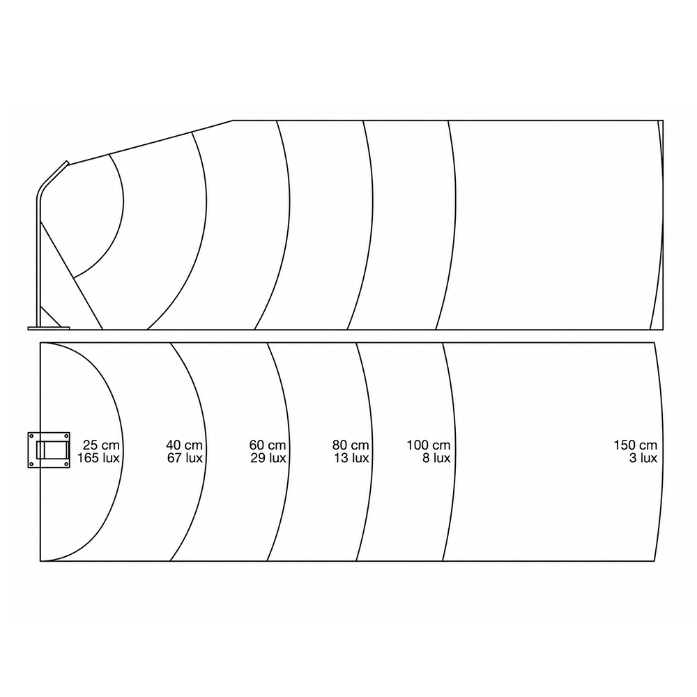 Vonkajšie LED osvetlenie STIK S DOWN, RAL 9010, H = 404 mm