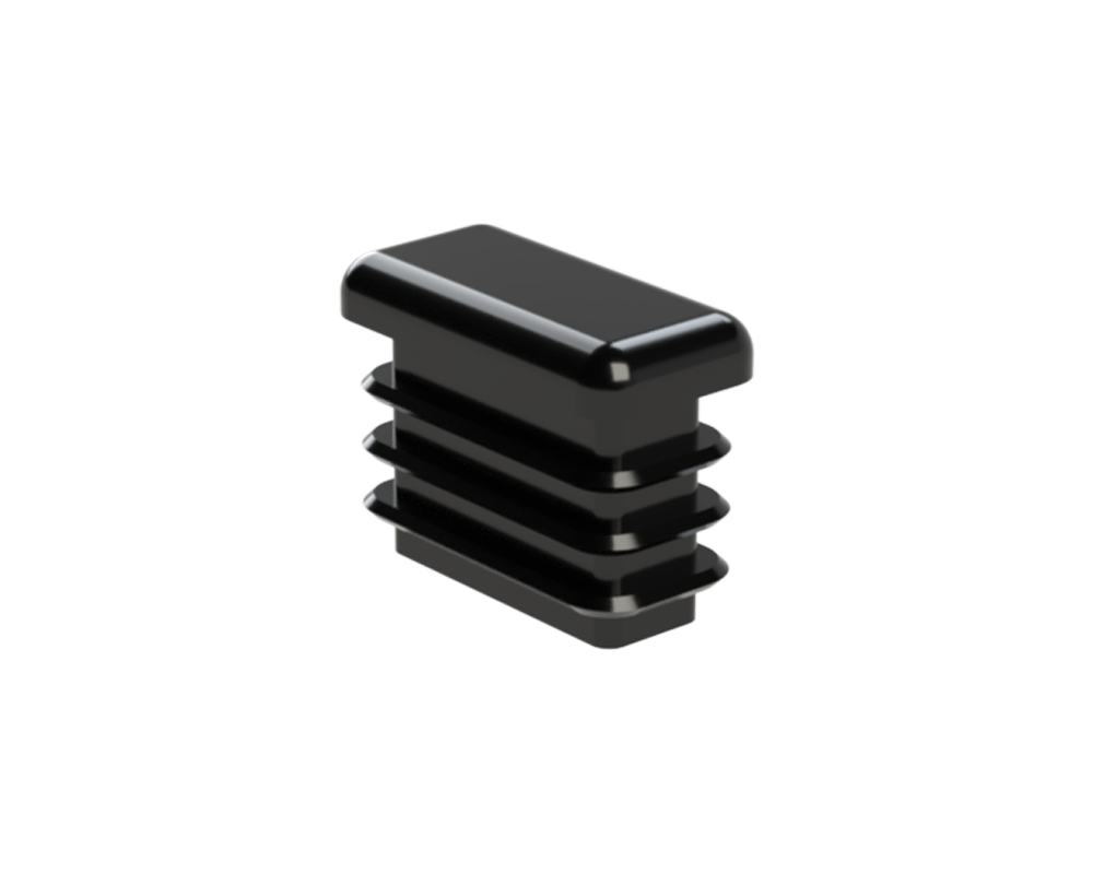 Krytka plastová 10 x 20 mm, čierna
