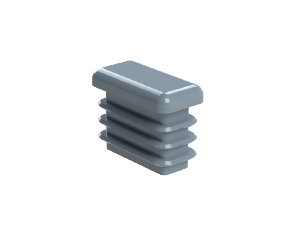 Krytka plastová 10 x 20 mm, sivá