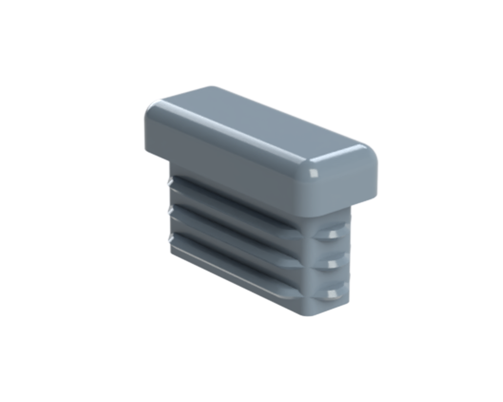 Krytka plastová 10 x 25 mm, sivá