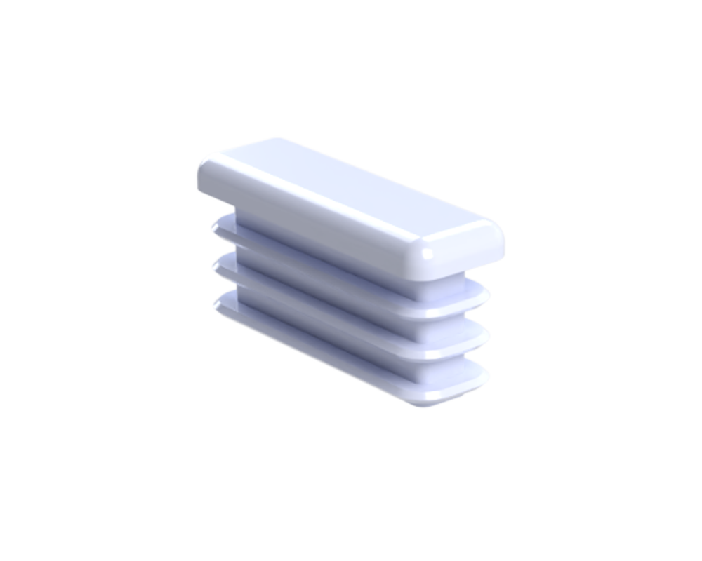 Krytka plastová 10 x 30 mm, biela