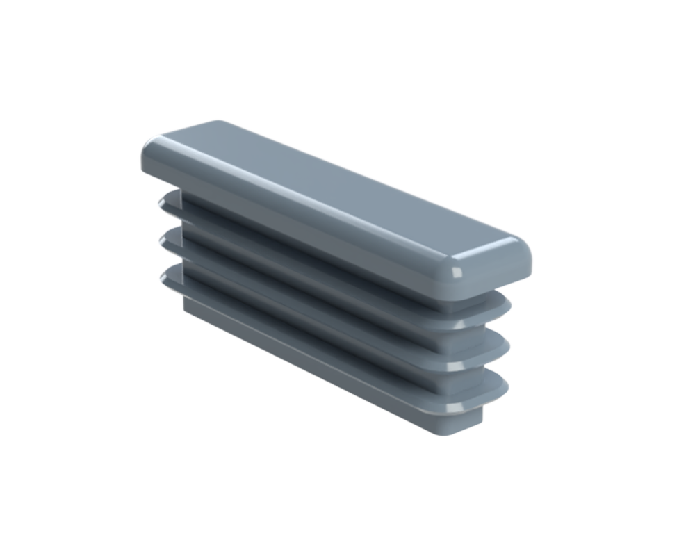 Krytka plastová 10 x 40 mm, sivá