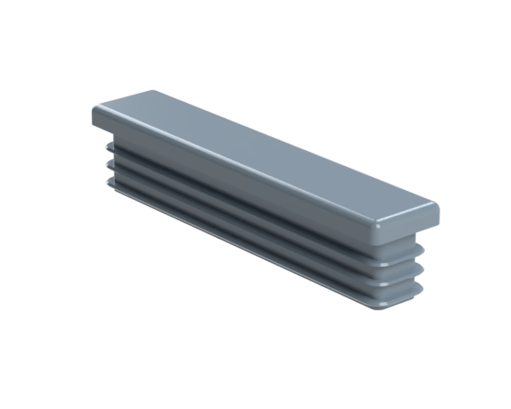 Krytka plastová 20 x 100 mm, sivá