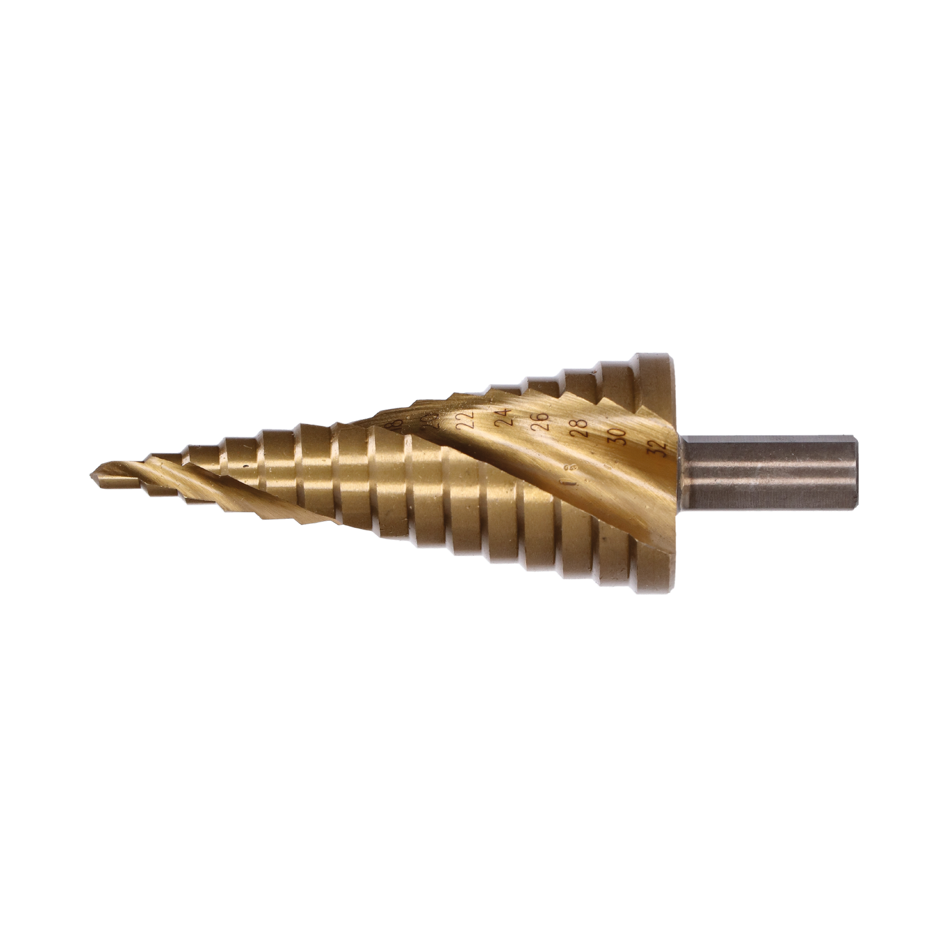 Stupňovitý kužeľový vrták HSS 4341 TiN 4 - 32 mm