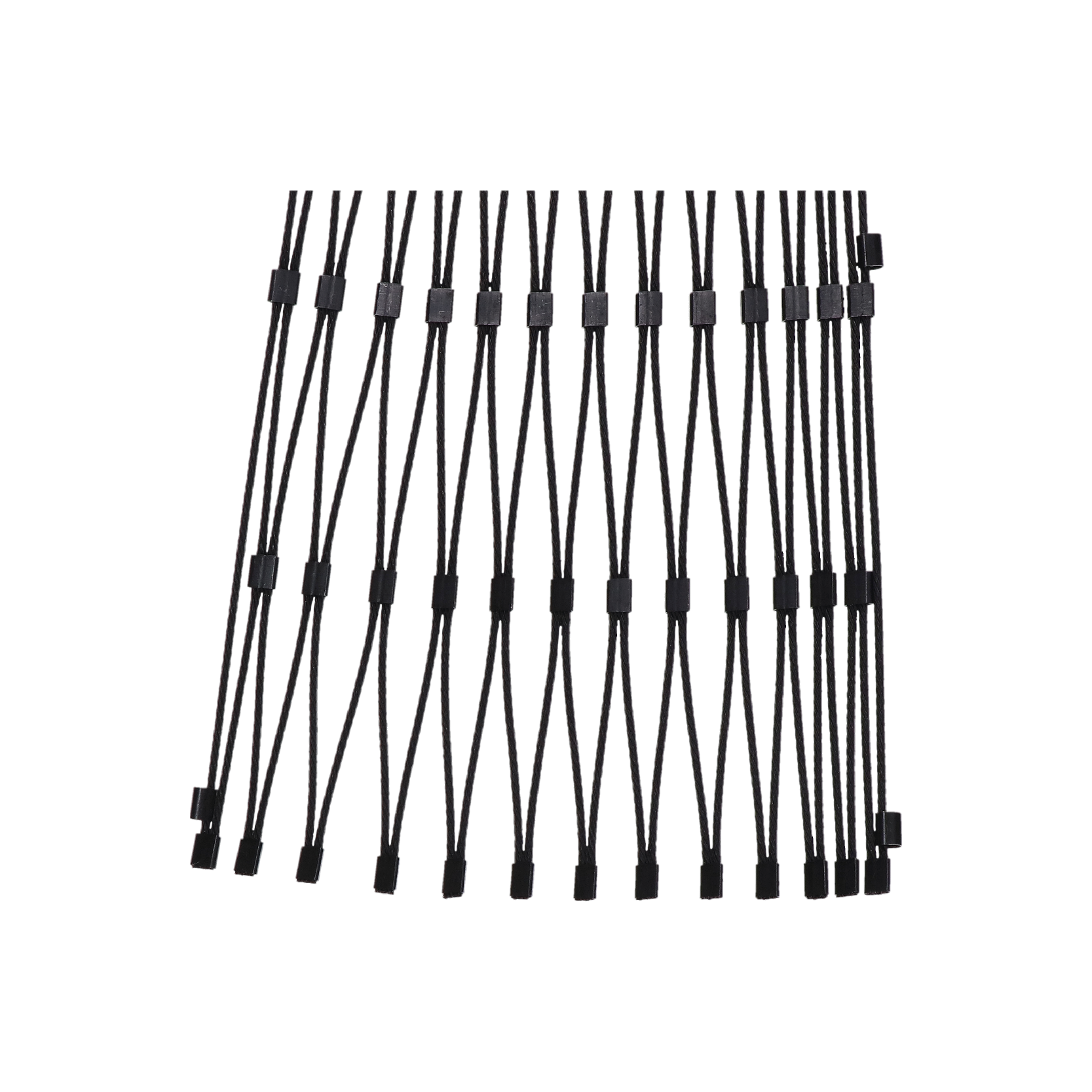 Čierna lanková sieť, 0,8 x 10 m, oko 60 x 104 mm, ø 2 mm, AISI 304