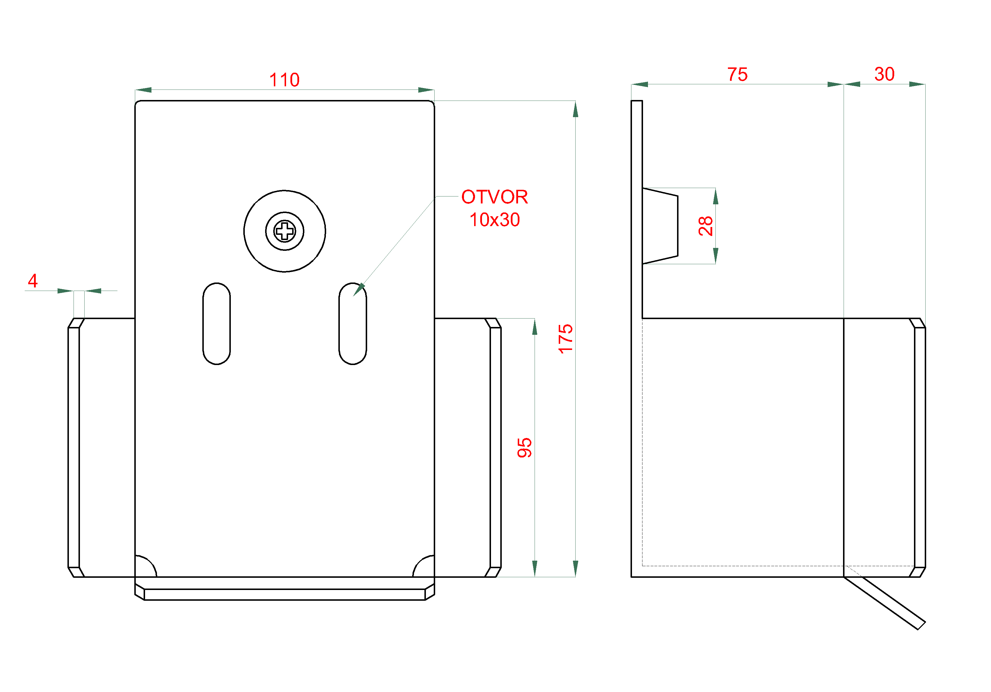 MEDIO-9 samonos do 550 kg, profil 98 x 98 x 6000 mm, Zn