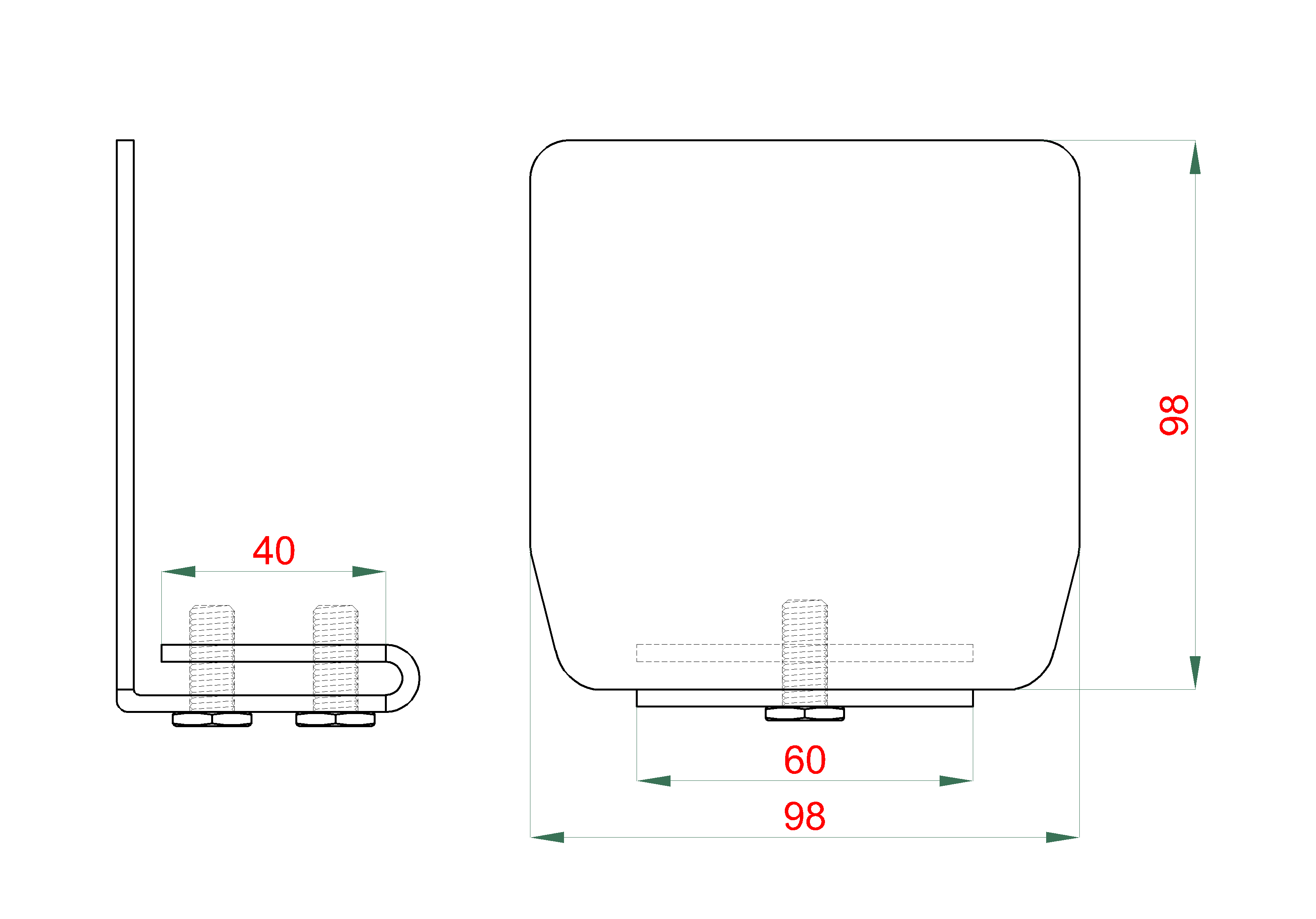 MEDIO-9 samonos do 550 kg, profil 98 x 98 x 6000 mm, Zn