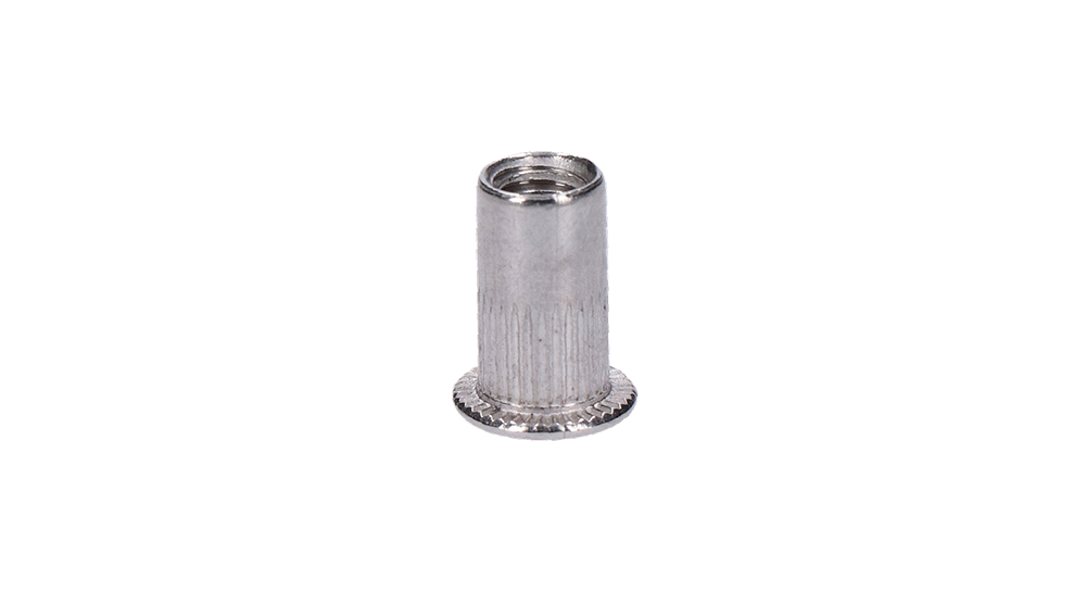 AISI 304 nitovacia matica M5, rýhovaný driek, L = 15 mm