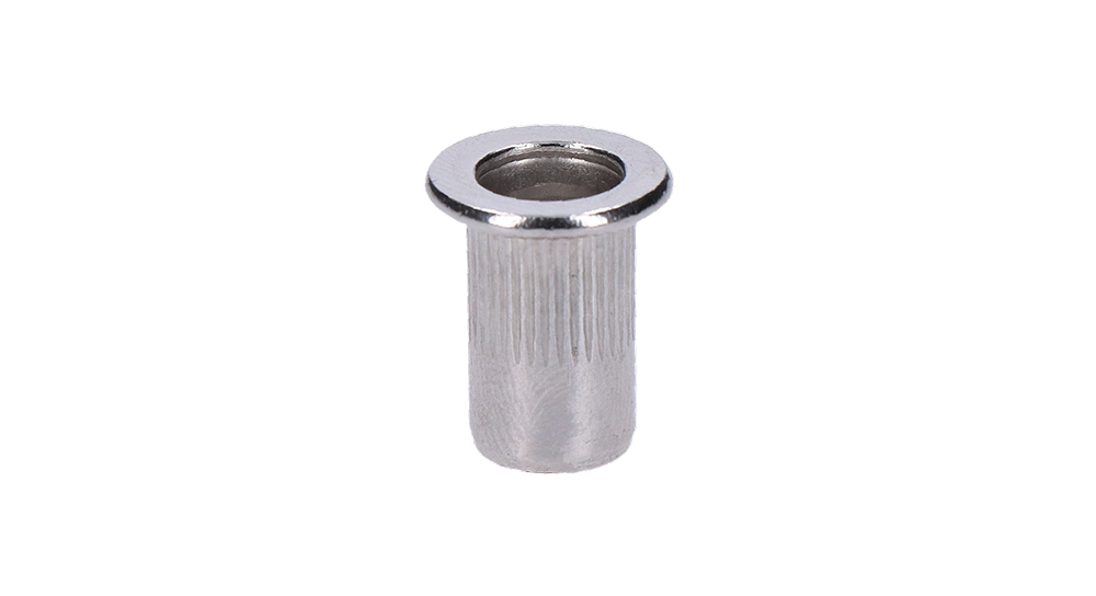 AISI 304 nitovacia matica M6, rýhovaný driek, L = 19,5 mm