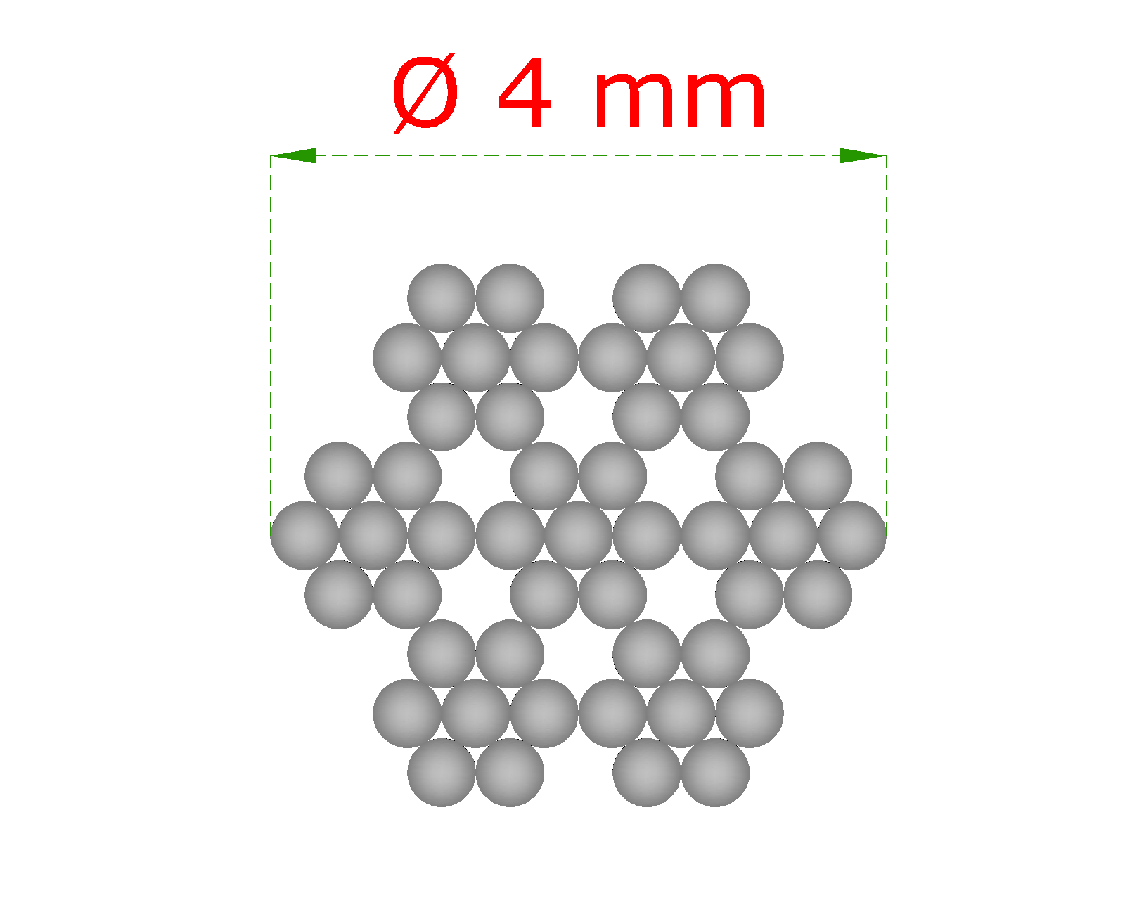 Oceľové lanko ø 4 mm (7 x 7 dr.) galvanický pozink