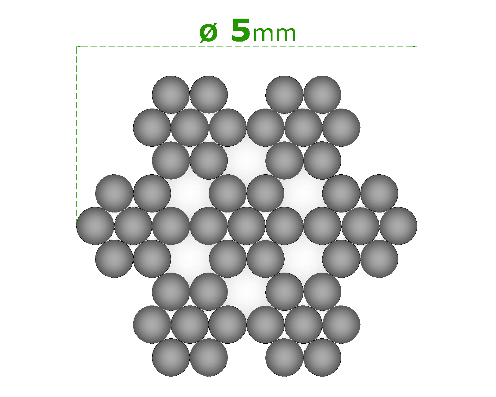 Nerezové lanko ø 5 mm (7 x 7 dr.) AISI 316