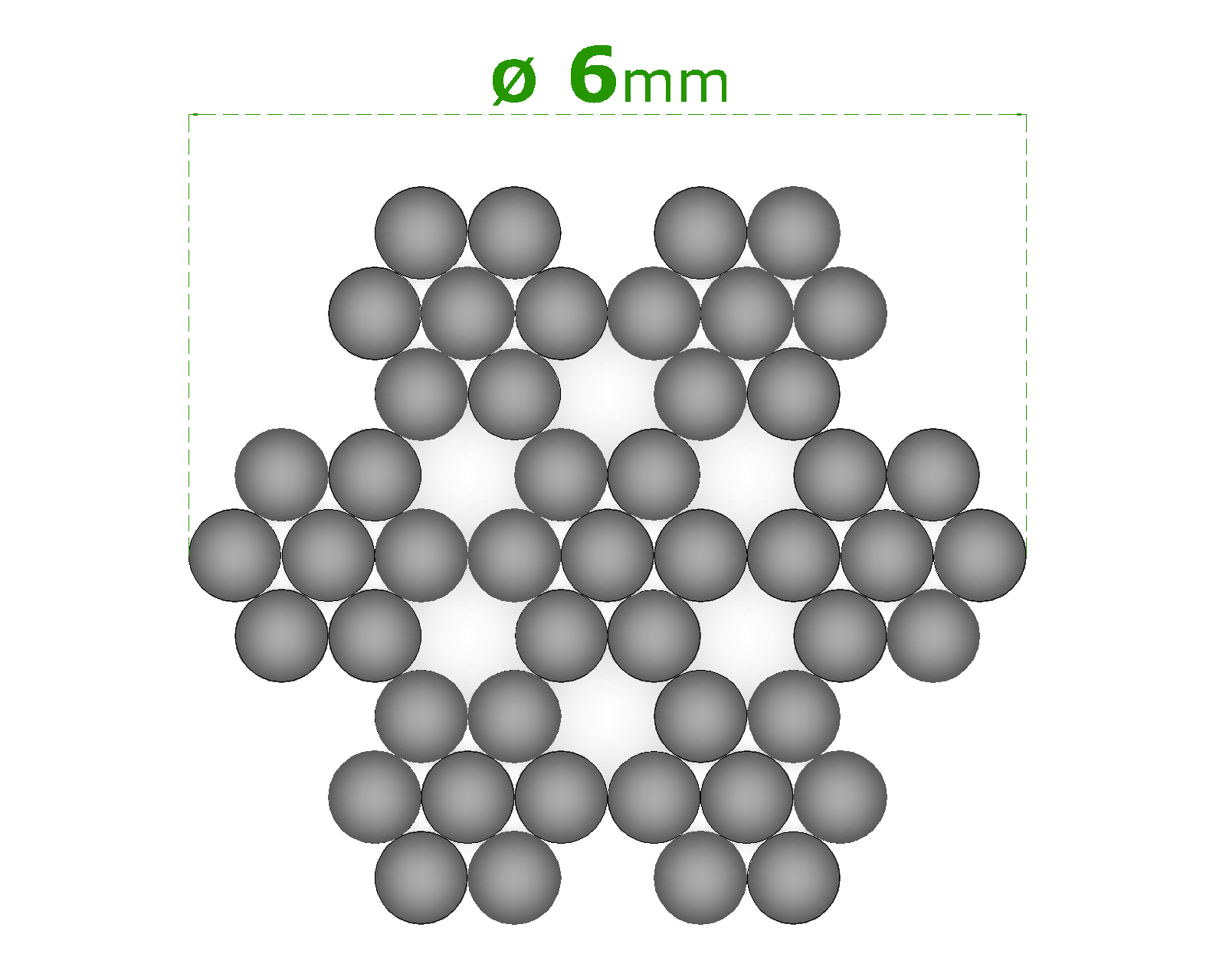 Nerezové lanko ø 6 mm (7 x 7 dr.) AISI 316