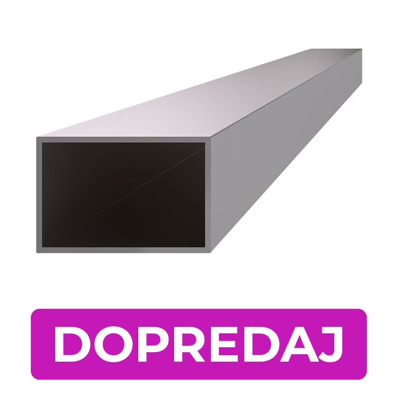 DOPREDAJ profil 60 x 40 x 2 x 4000 mm, brúsená AISI 304
