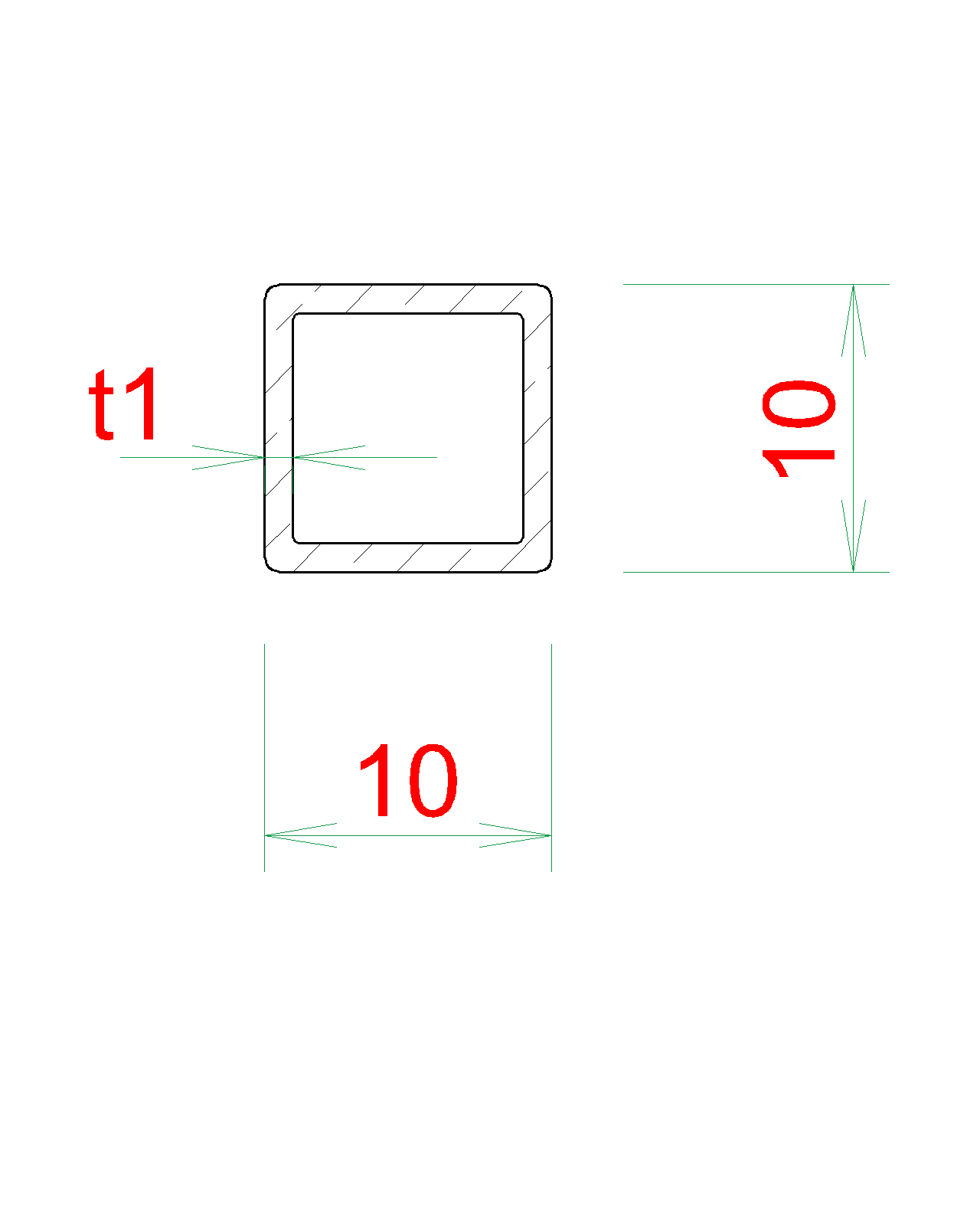 DOPREDAJ profil 10 x 10 x 1 x 2000 mm, brúsená AISI 304