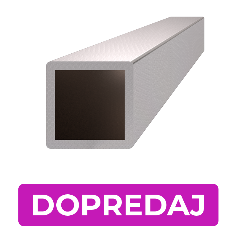 DOPREDAJ profil 20 x 20 x 1,5 x 1000 mm, brúsená AISI 304