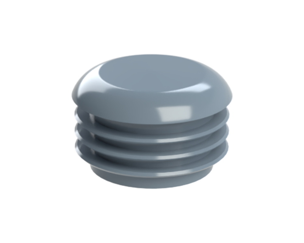 Vnútorná krytka guľatá ø 32 mm, plastová, sivá