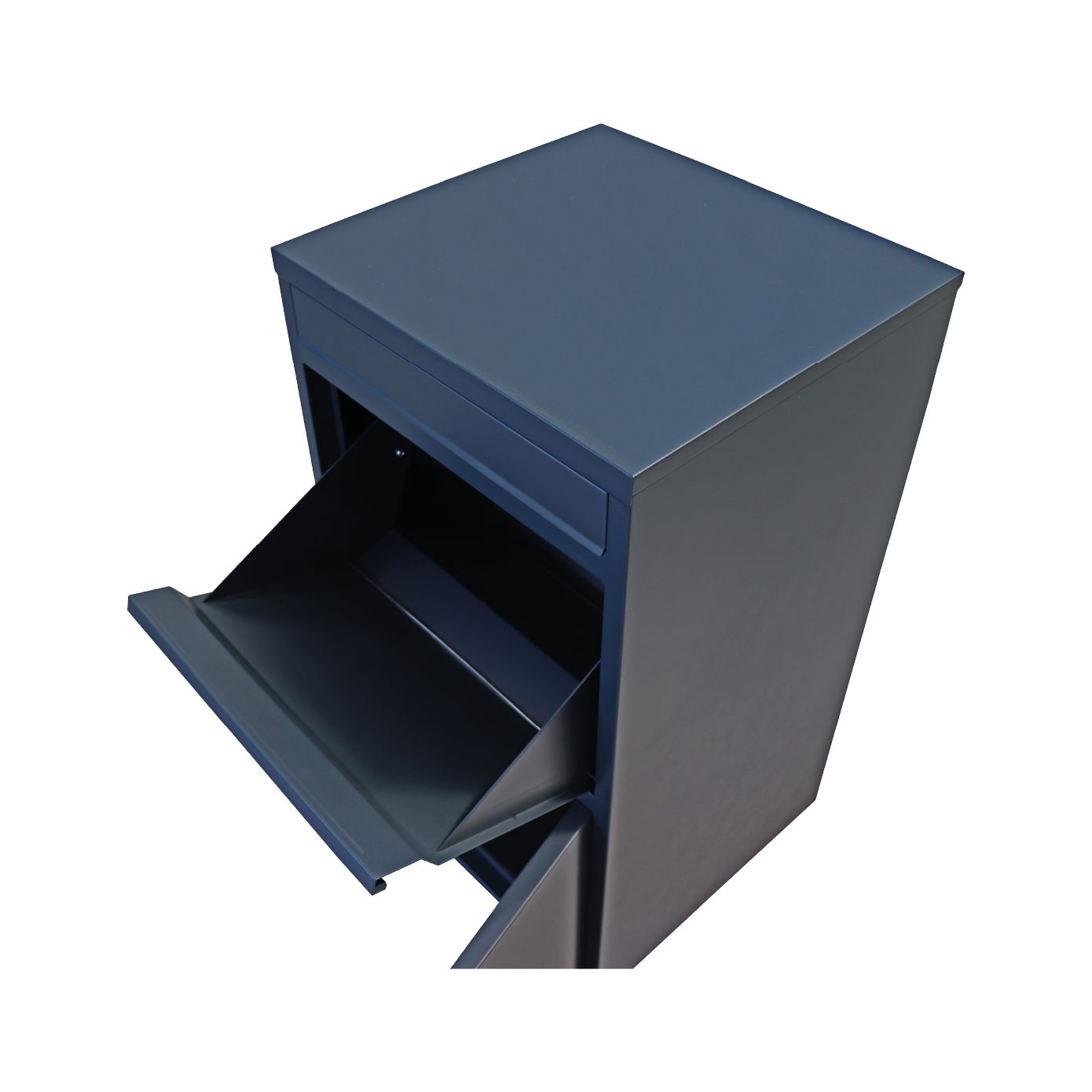 Box na balíky s prepadovou lištou, H = 720 mm, RAL 7016