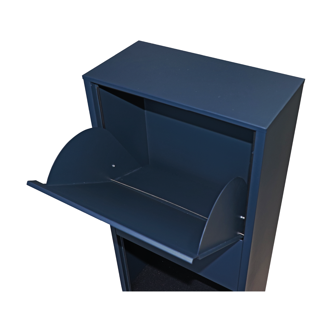 Box na balíky s prepadovou lištou, H = 880 mm, RAL 7016