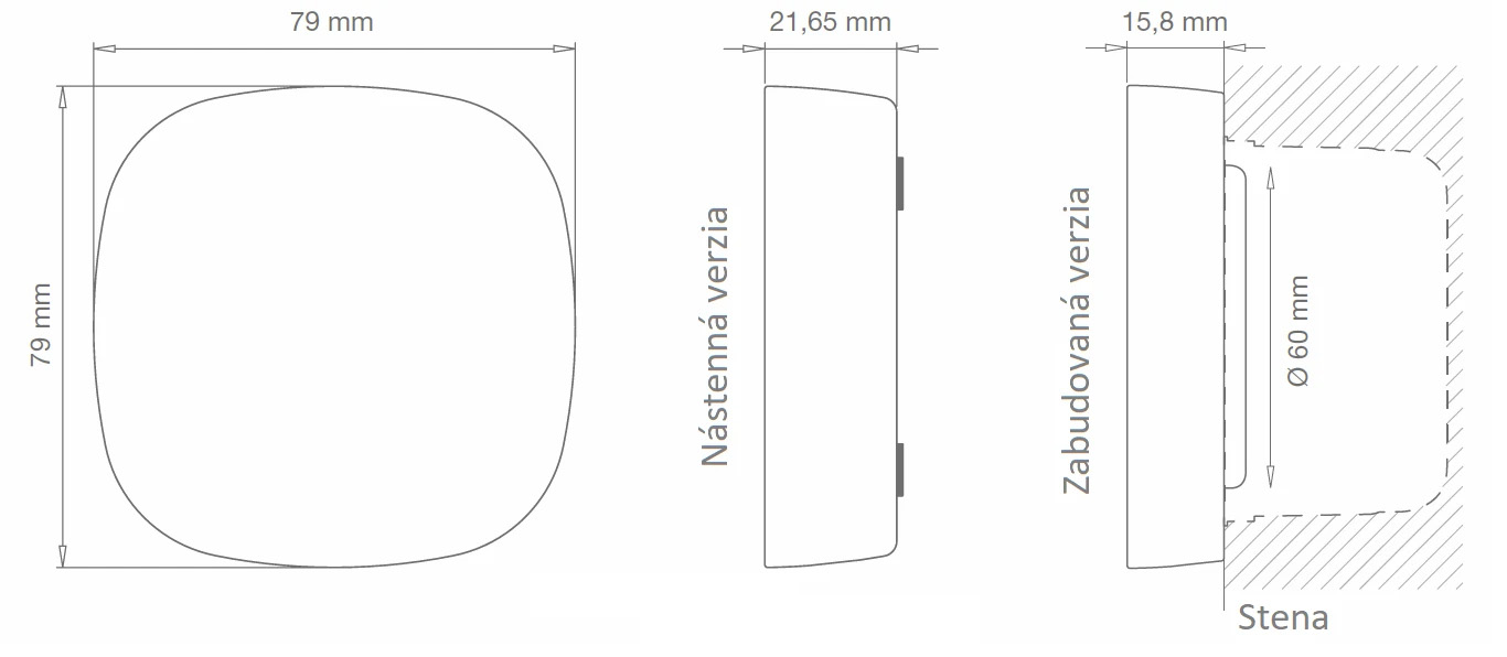 Tlačítkový batériový spínač, LED RGB, nutné 9 EGKD2