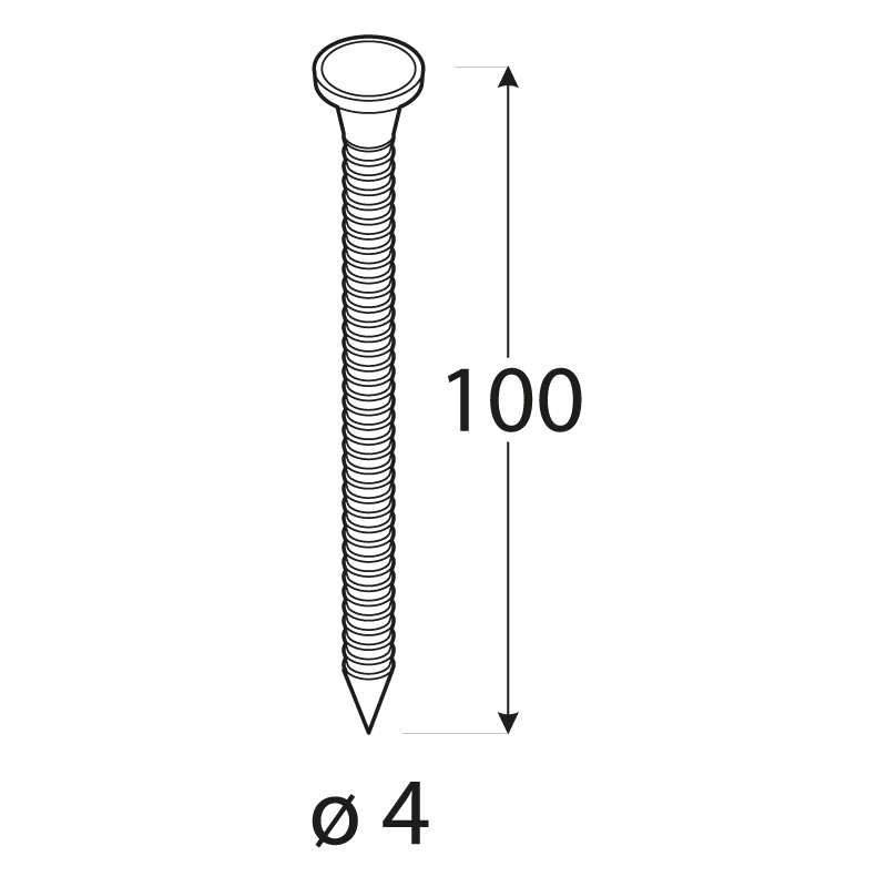 DOPREDAJ Kliniec tesársky ANCHOR vrúbkovaný, 4 x 100 mm, pozink