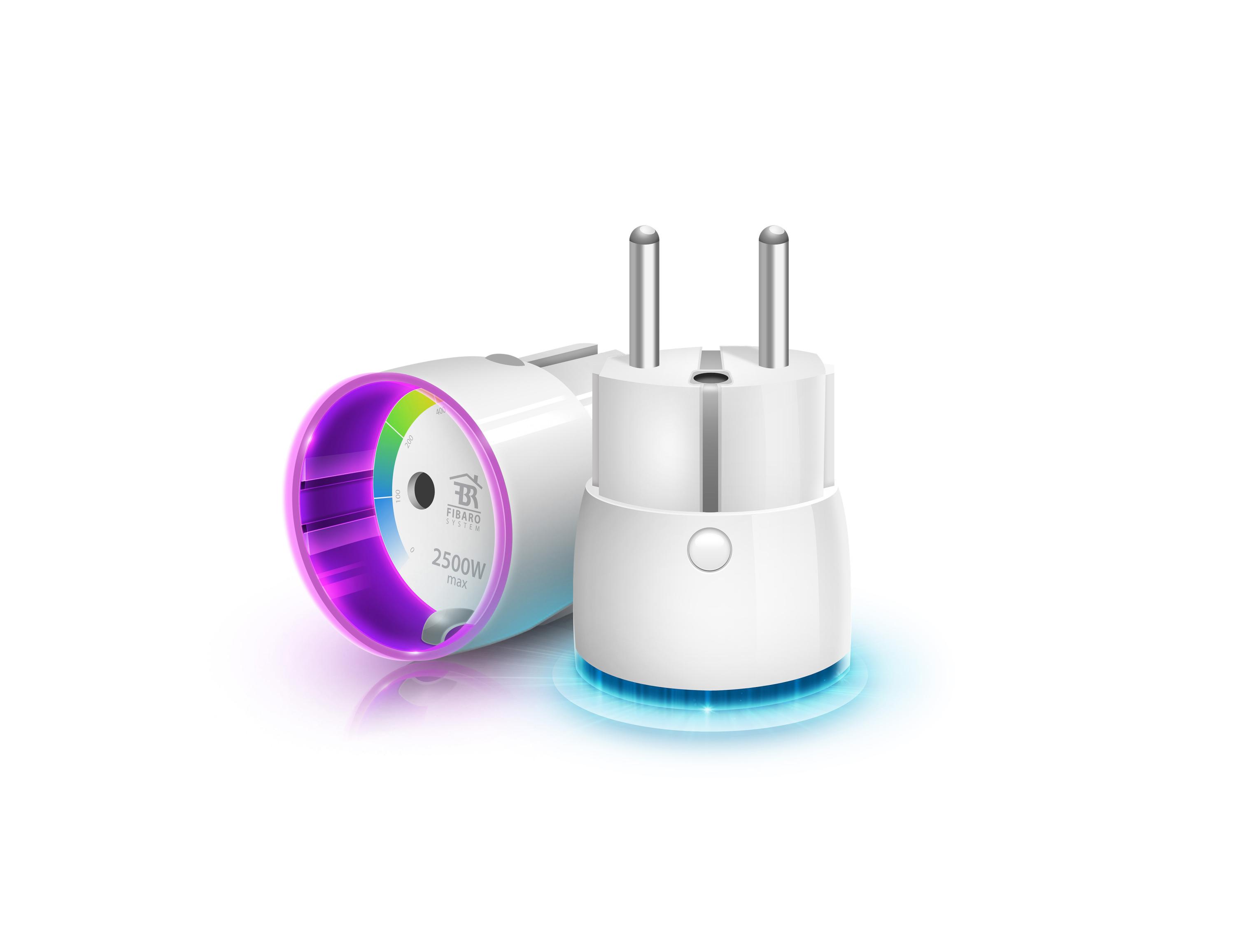 FGWPE-102 ZW5 YUBI inteligentná zásuvka FIBARO s meraním (2,5 kW) LED