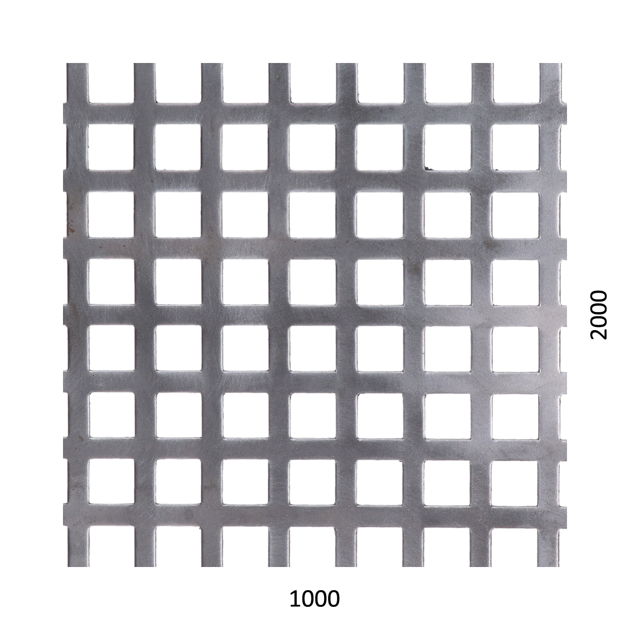 DOPREDAJ! Dierovaný plech Fe t = 1 mm, otvor 10 x 10 mm, rozteč 14 mm