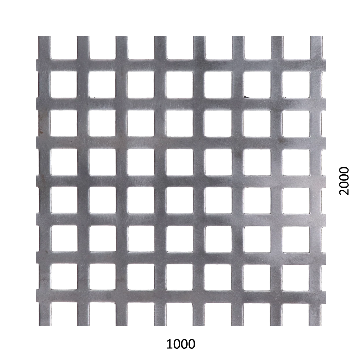 DOPREDAJ! Dierovaný plech Fe t = 1 mm, otvor 10 x 10 mm, rozteč 15 mm
