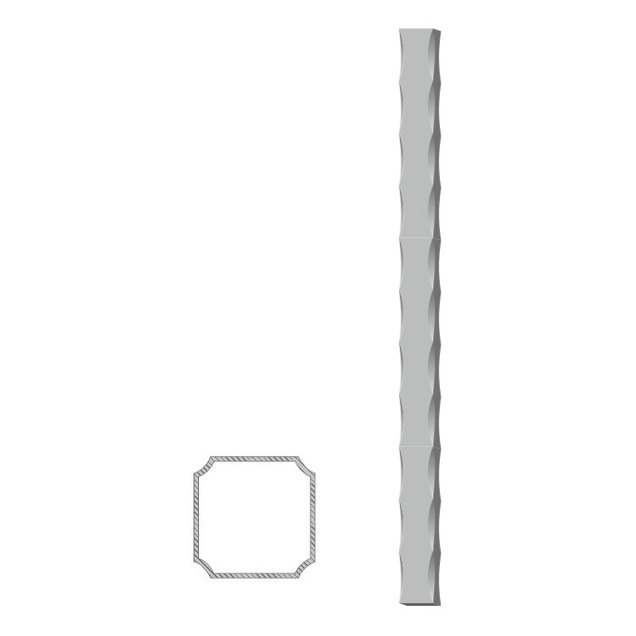 DOPREDAJ Uzavretý profil 25x25x2x6000mm, S235, zdobený cena za 1 bm