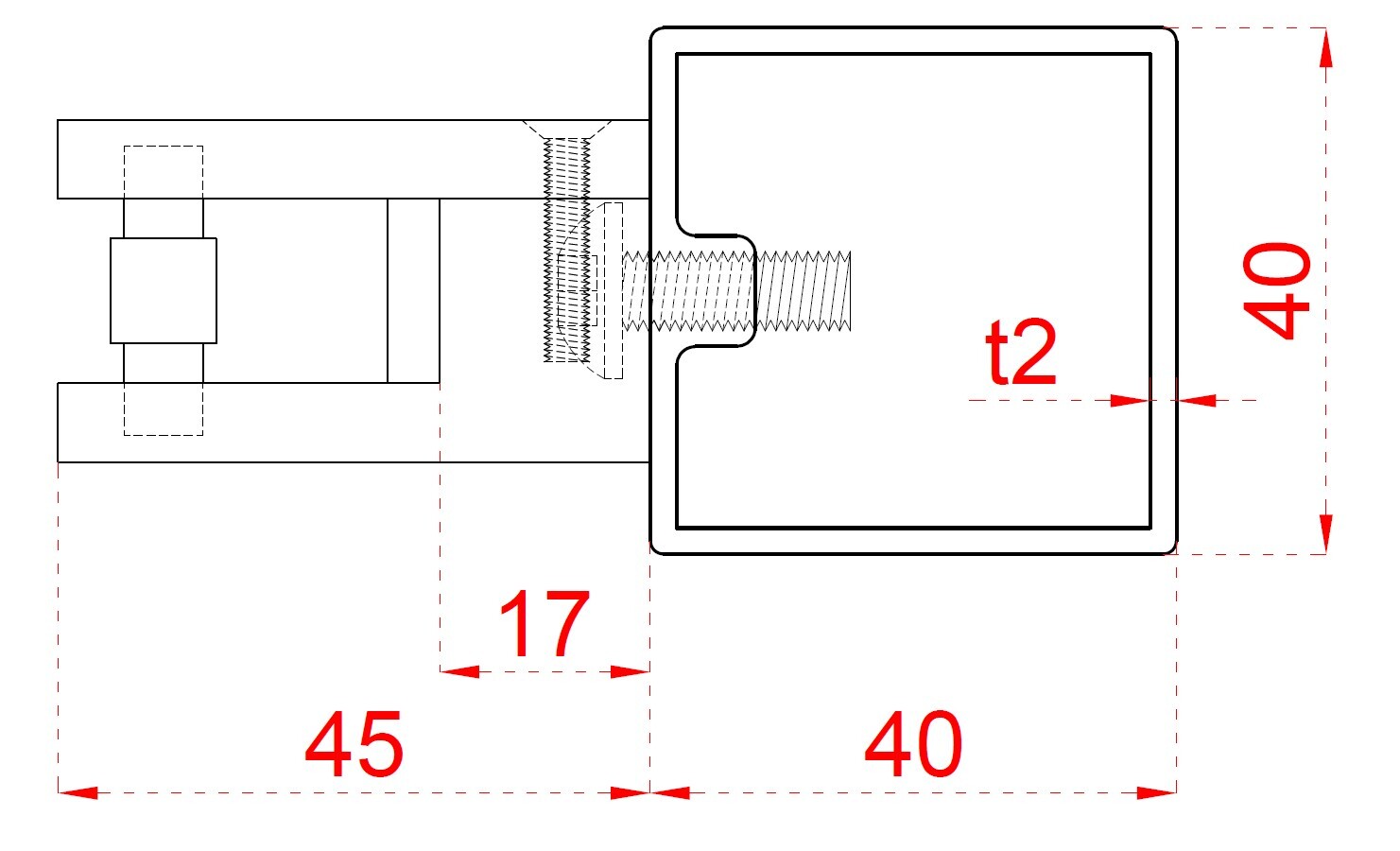Nerezový stĺp, bočné kotvenie, výplň: sklo, ľavý Rozmer A