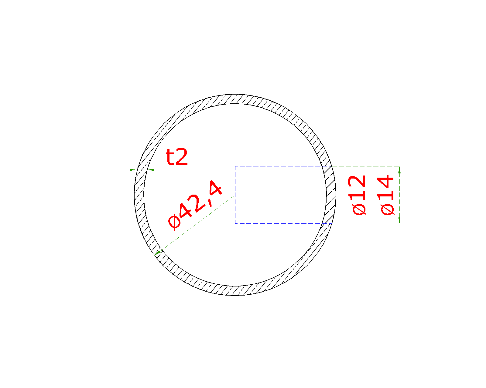 Nerezový stĺp, bočné kotvenie, 5-dierový koncový, ľavý Rozmer A