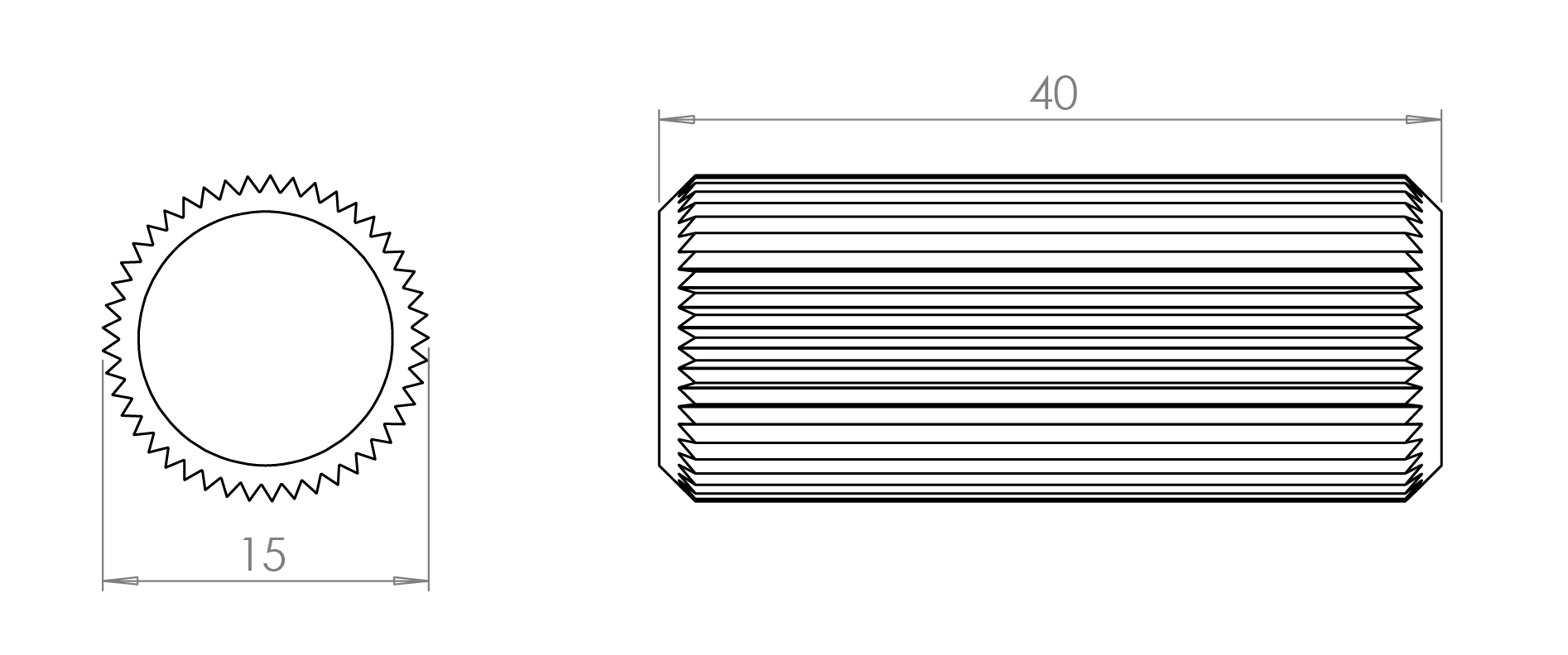 Drevený spojovací kolík, buk, brúsený povrch bez náteru