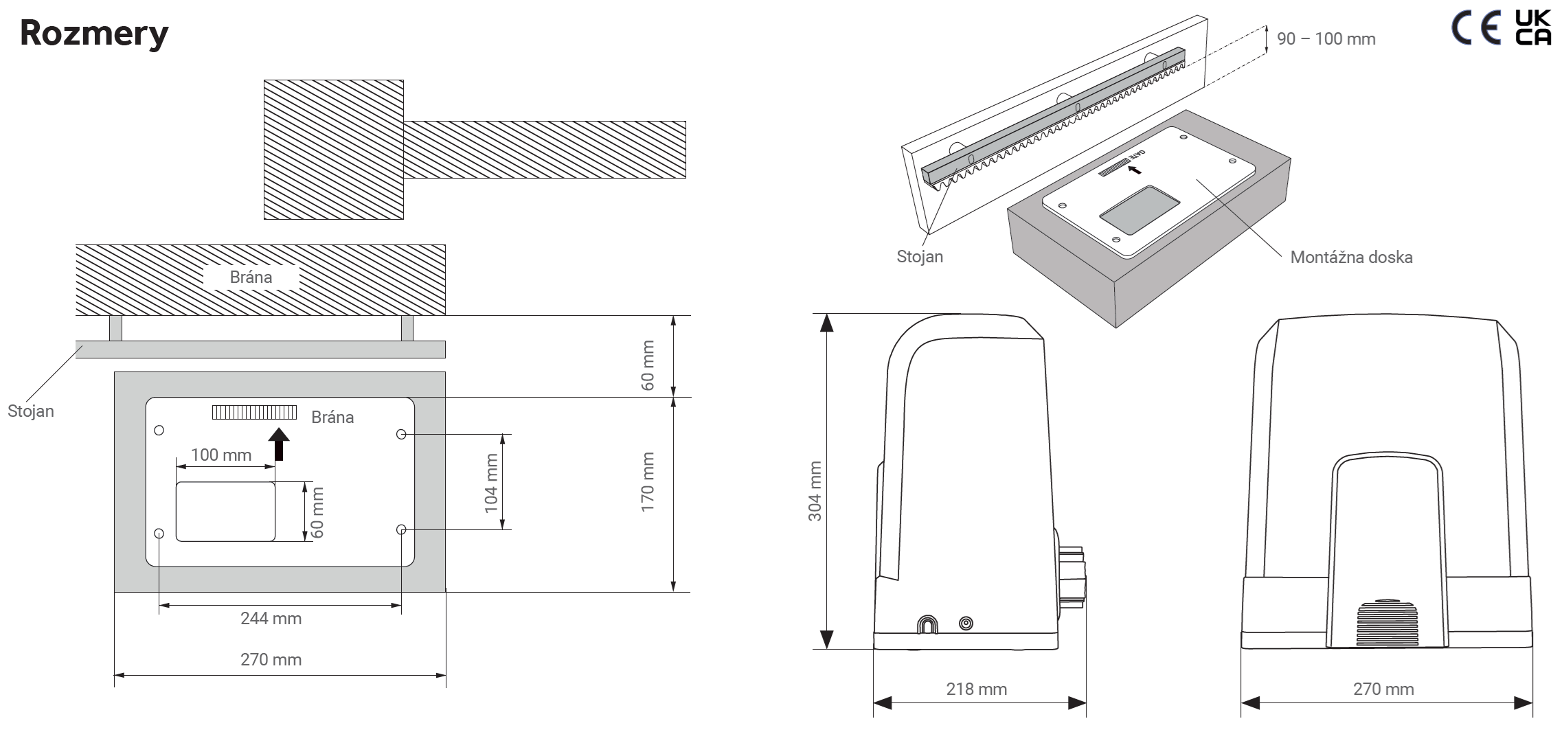 LiftMaster SL600EVK-03 s myQ rozhraním 828EV