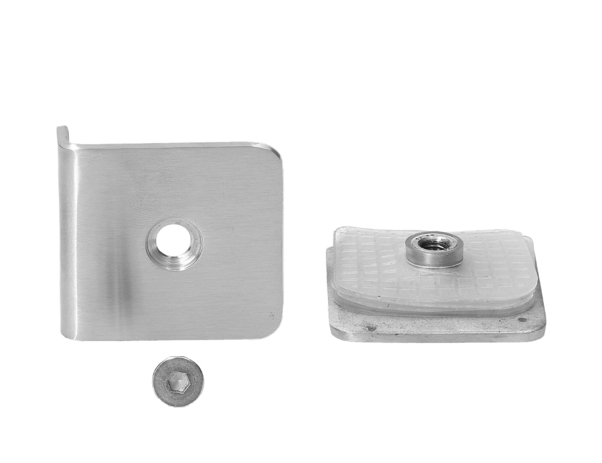 Svorka skla medzi stenu a sklo, sklo 8 - 10 mm, AISI 304