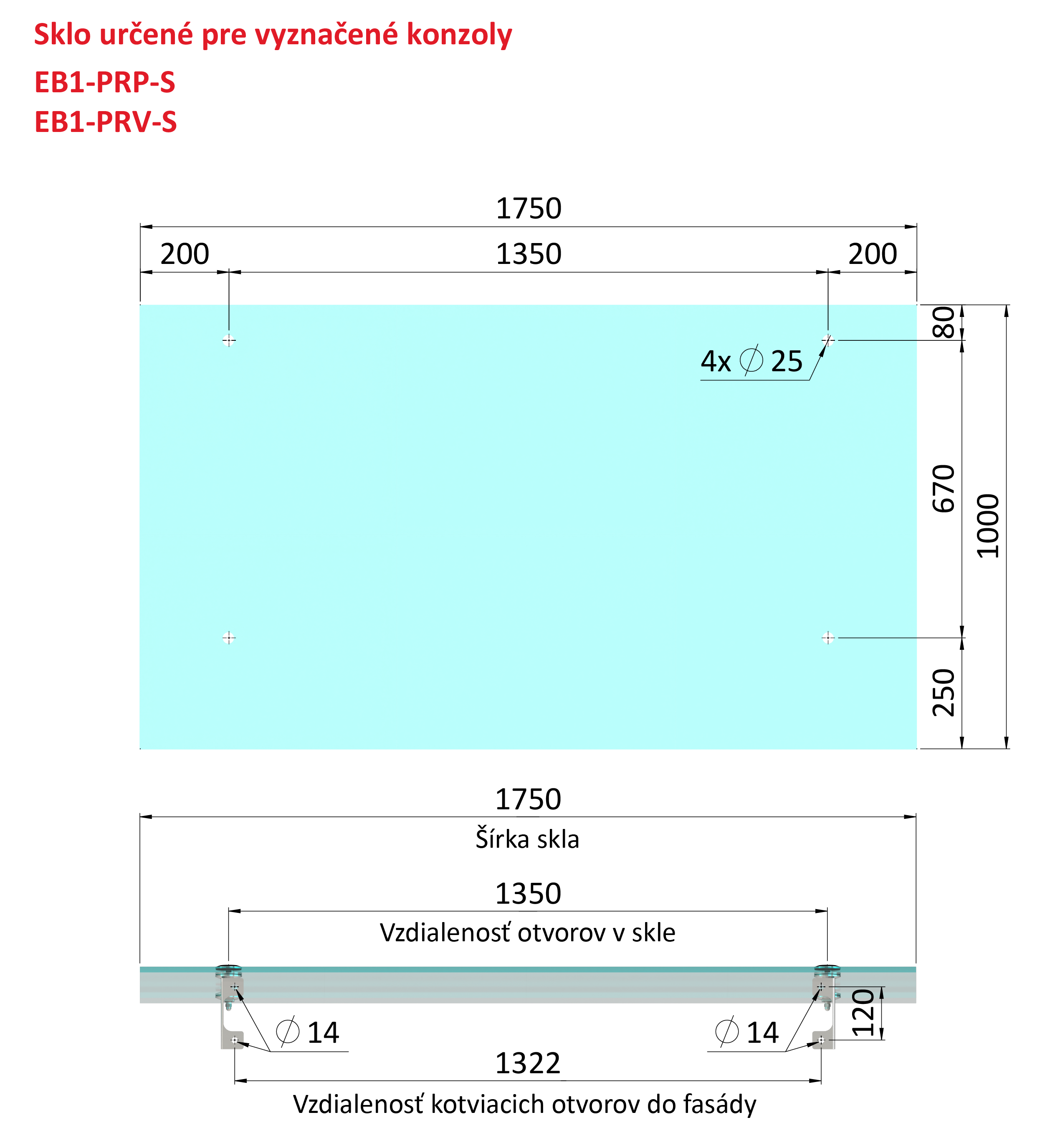 Transparentné ESG/VSG sklo, 1000 x 1750 x 12,76 mm