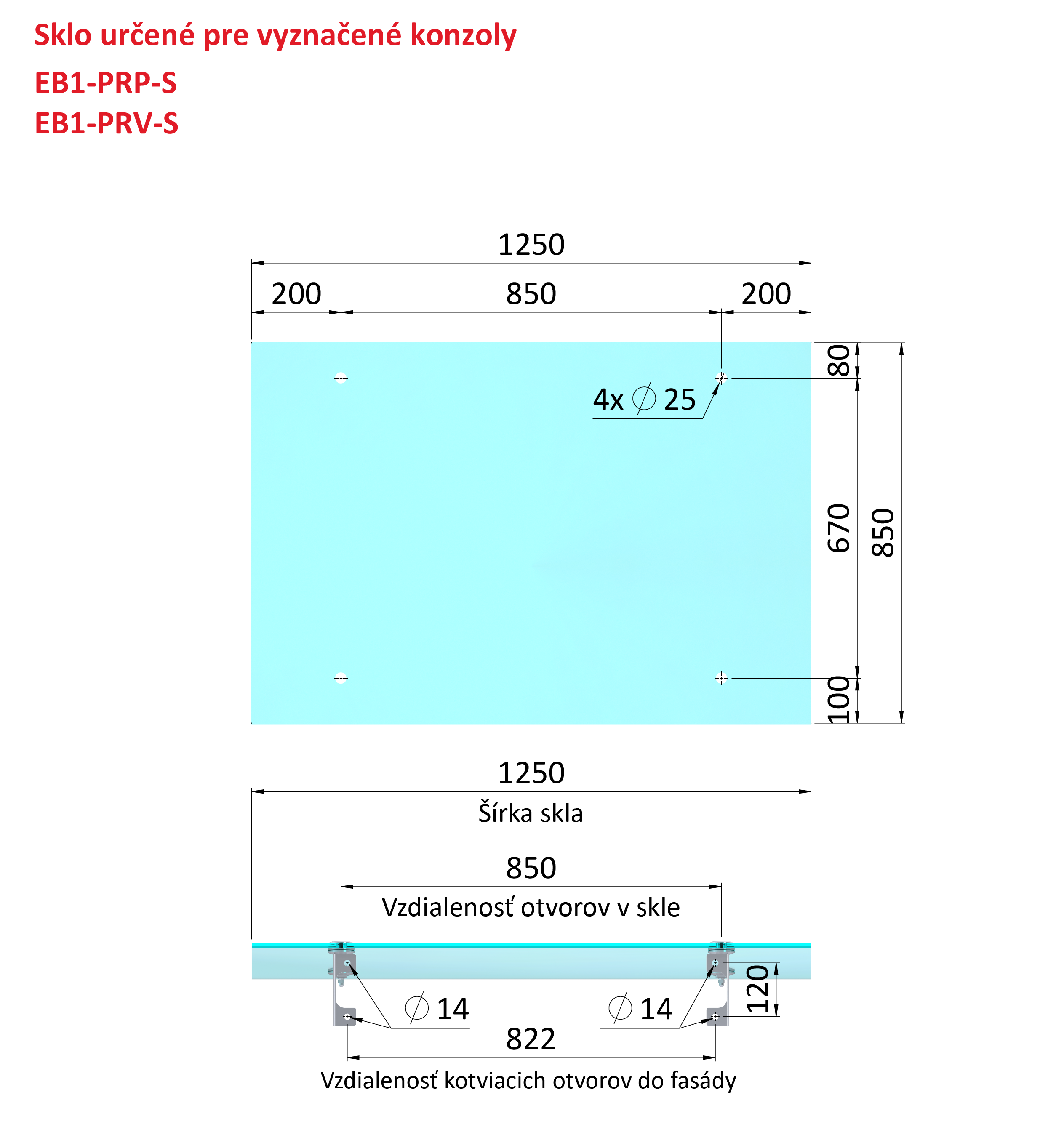 Transparentné ESG/VSG sklo, 850 x 1250 x 10,76 mm