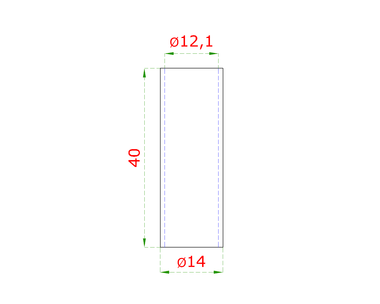 Spoj priamy na trubku ø 12 mm, L = 40 mm, brúsená AISI 304