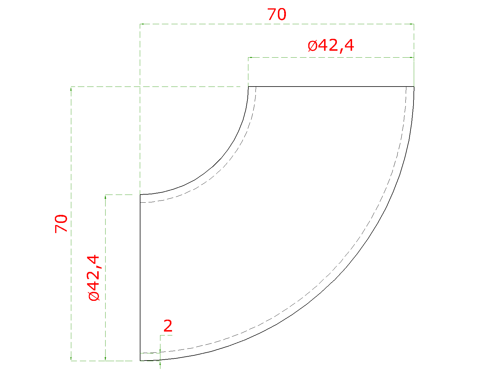 Spojka naváracie koleno 90° na trubku ø 42,4 mm, AISI 304