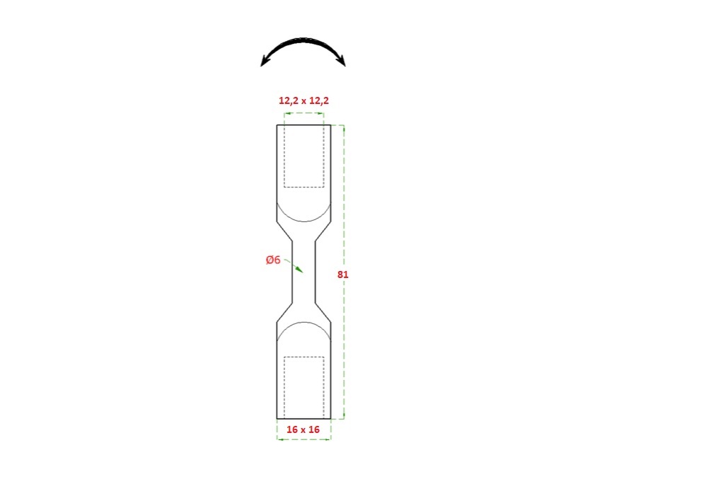 Spoj na ohnutie na tyč 12 x 12 mm, brúsená nerez AISI 304