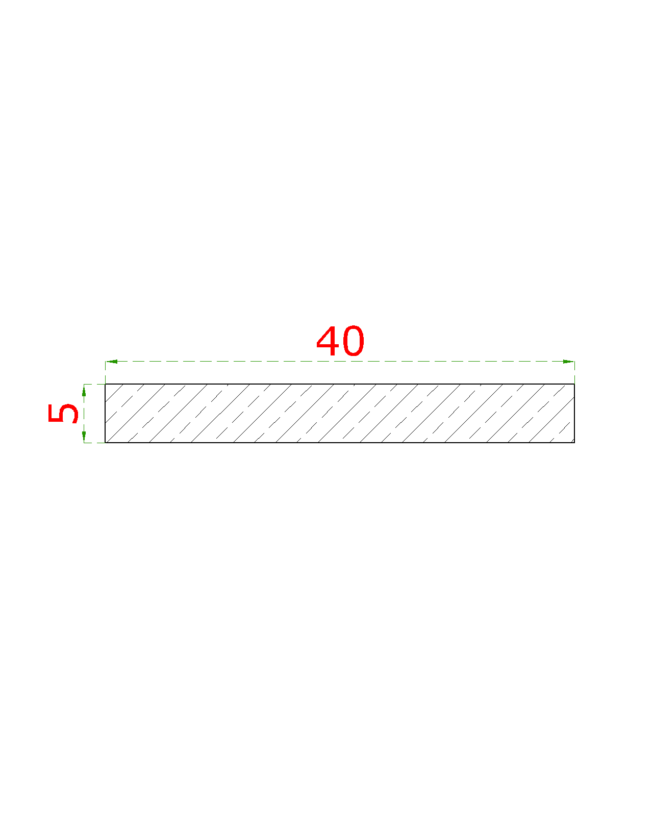 Tyč plochá 40 x 5 x 1000 mm, brúsená nerez AISI 304