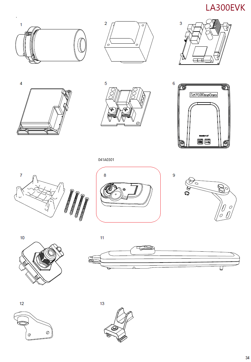 041A0301 odblokovací mechanizmus s kľúčom