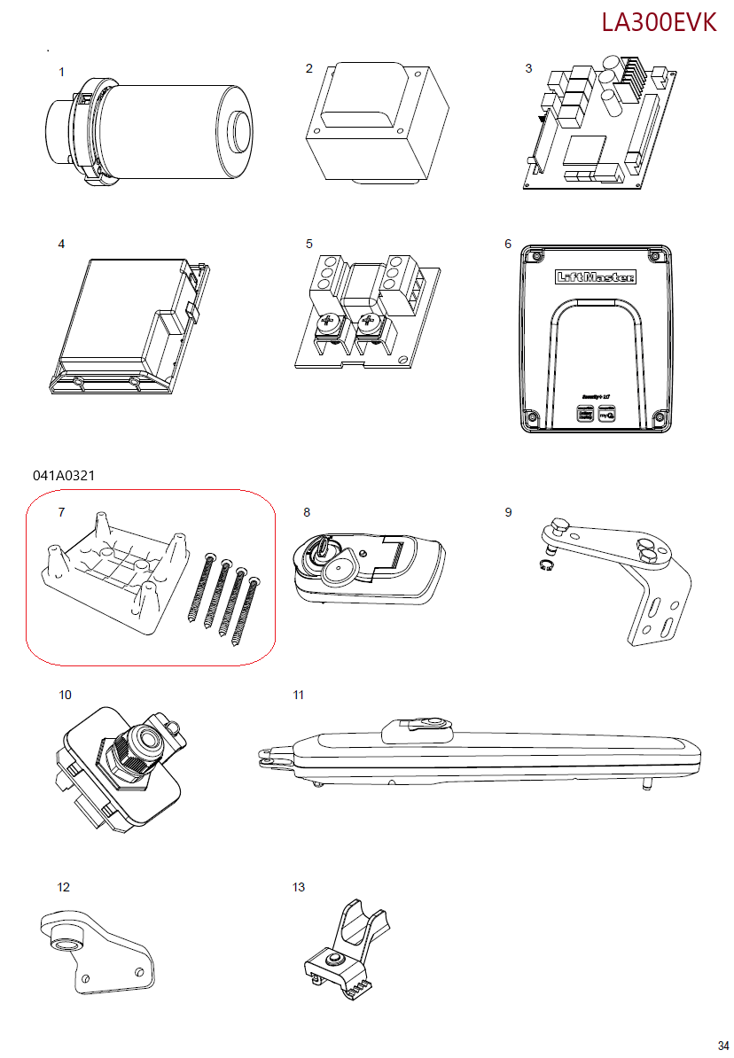 041A0321 držiak transformátora so skrutkami