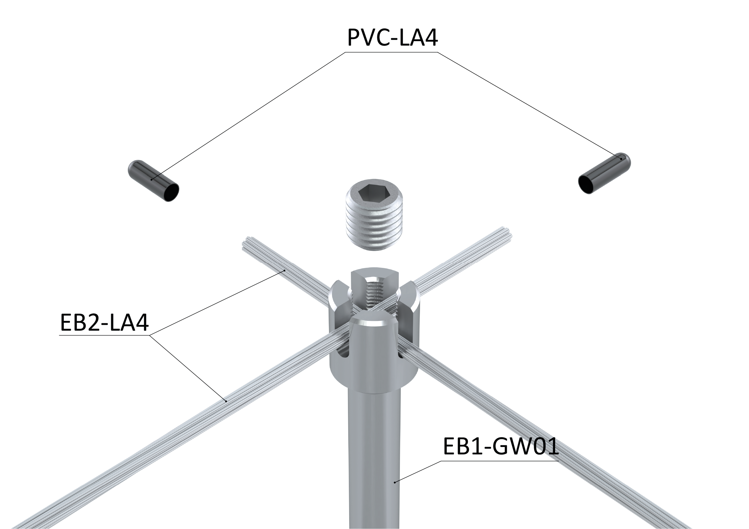 Montážna sada pre zelenú stenu - nerez, rozmer 3 x 3 m