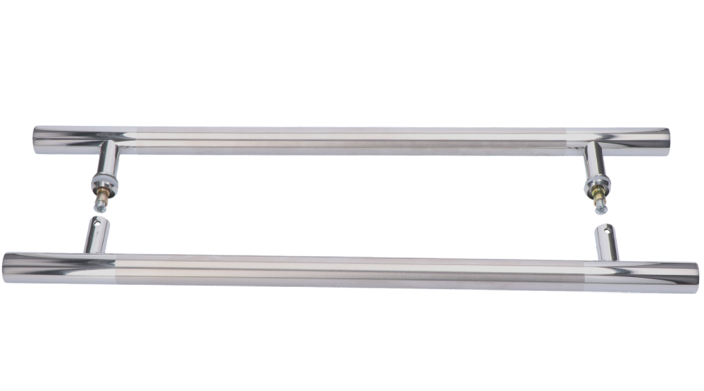 Madlo na dvere, L = 600 mm, sklo 8 - 12 mm, AISI 304