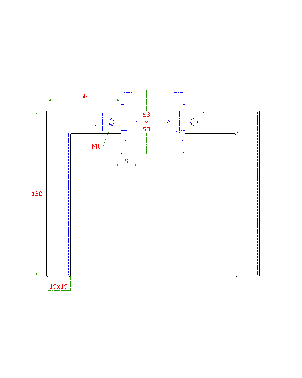 Kľučka, L = 130 mm, brúsená nerez AISI 304