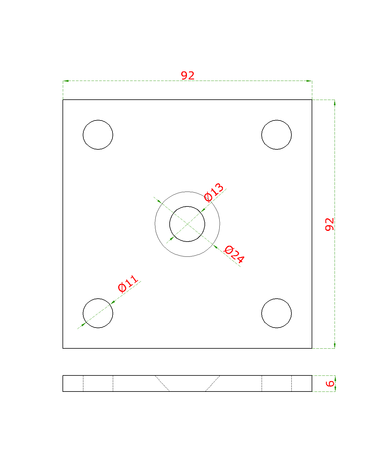 Kotviaca platňa 92 x 92 mm na drevený stĺp, brúsená AISI 304