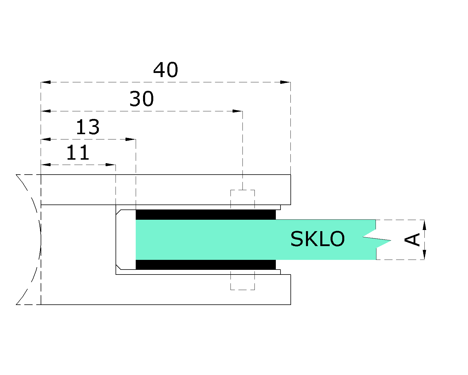 Gumičky na sklo 8,76 mm