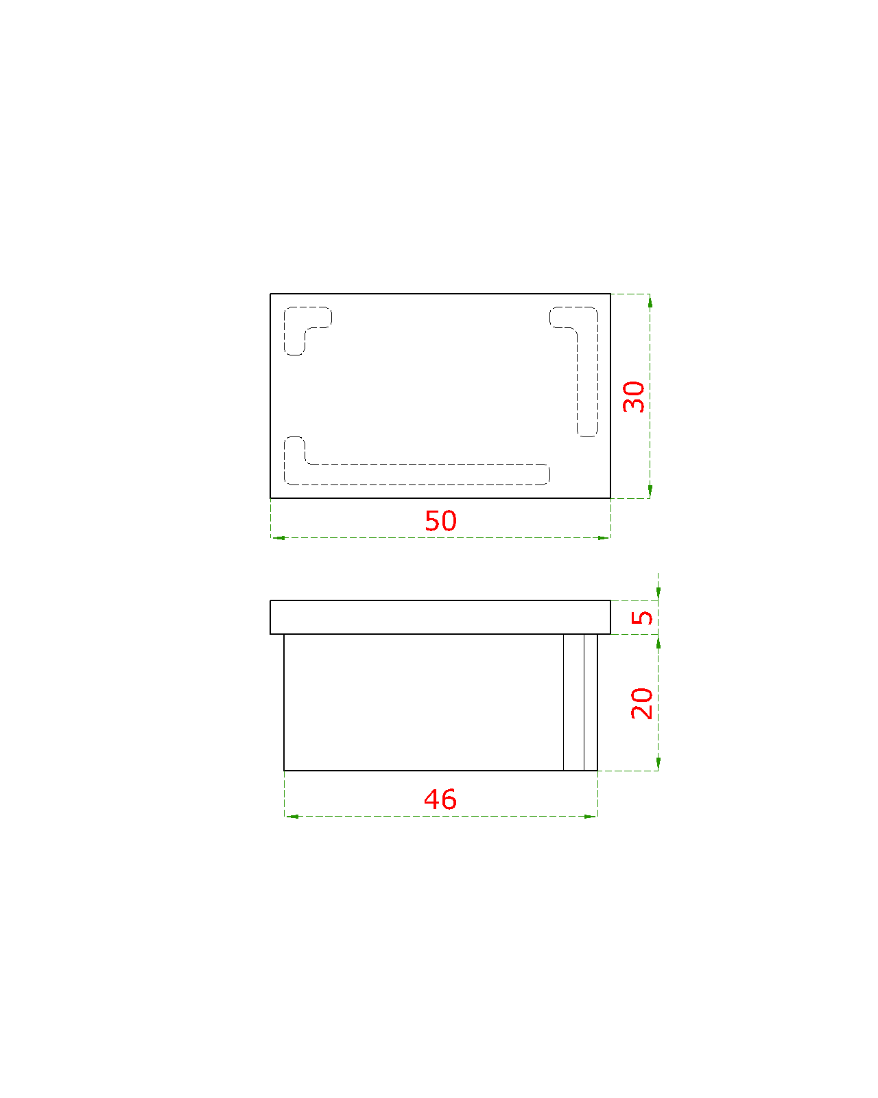 Ukončenie na jokel 50 x 30 mm, brúsená nerez AISI 304