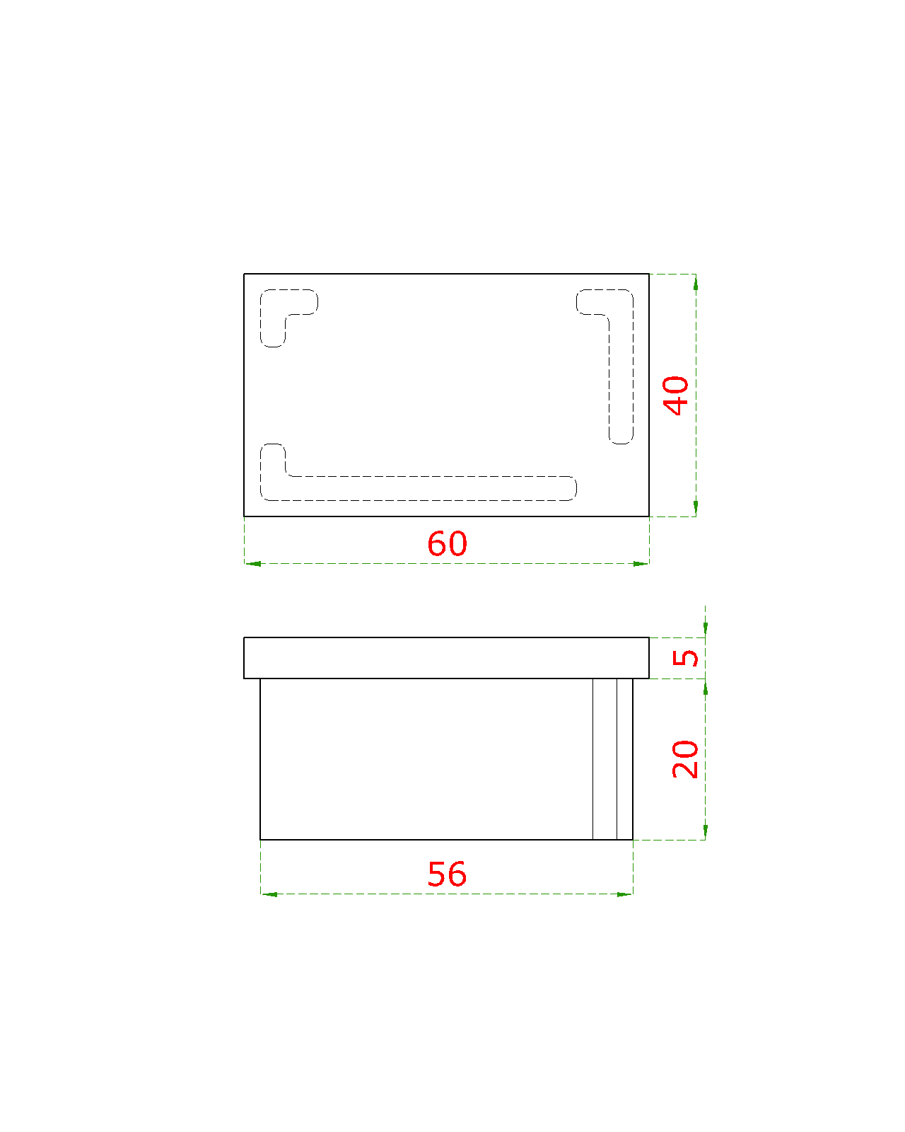 Ukončenie na jokel 60 x 40 mm, brúsená nerez AISI 304